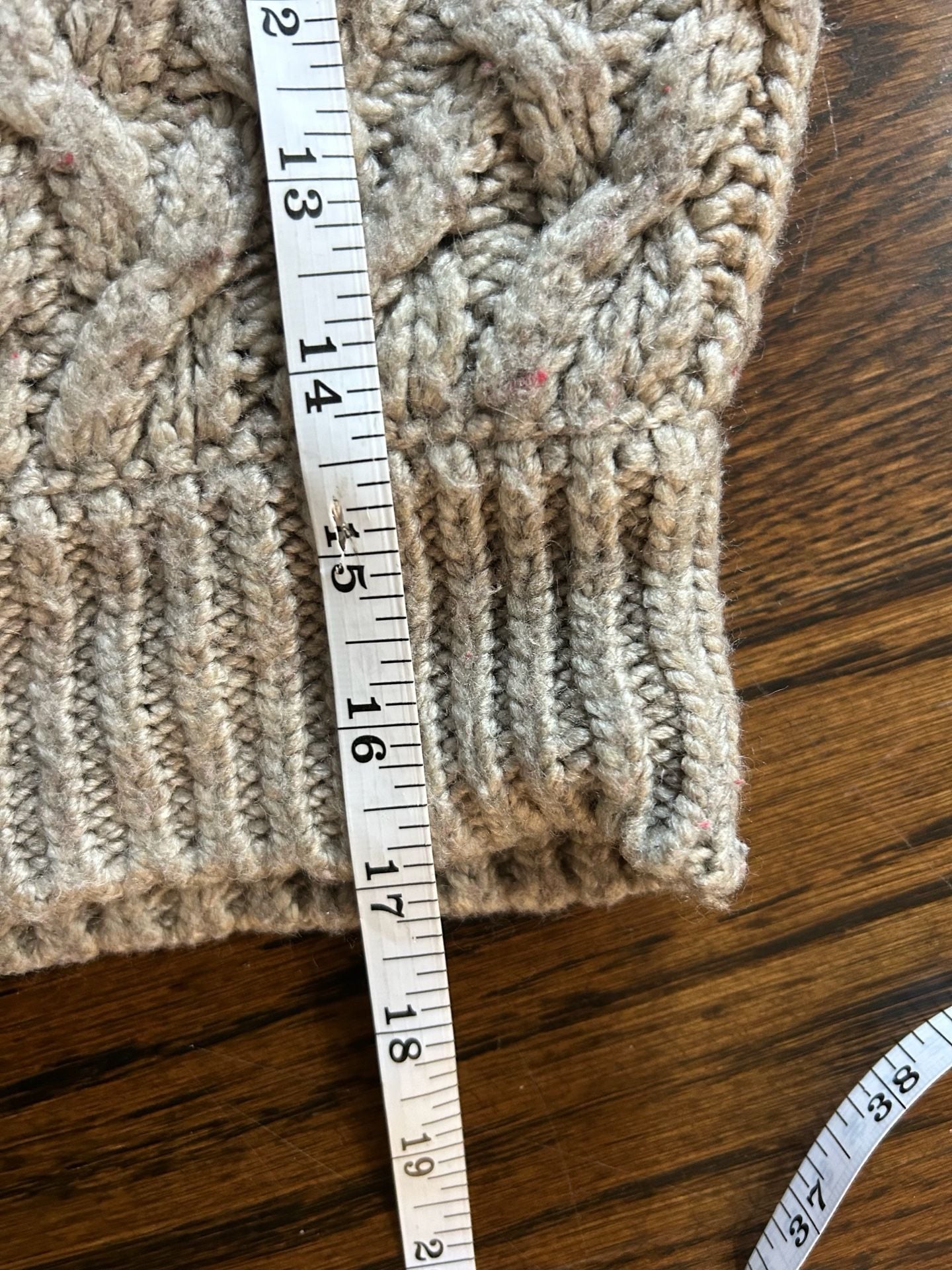 Dilvin Moto Cable Knit Sweater Beige 10