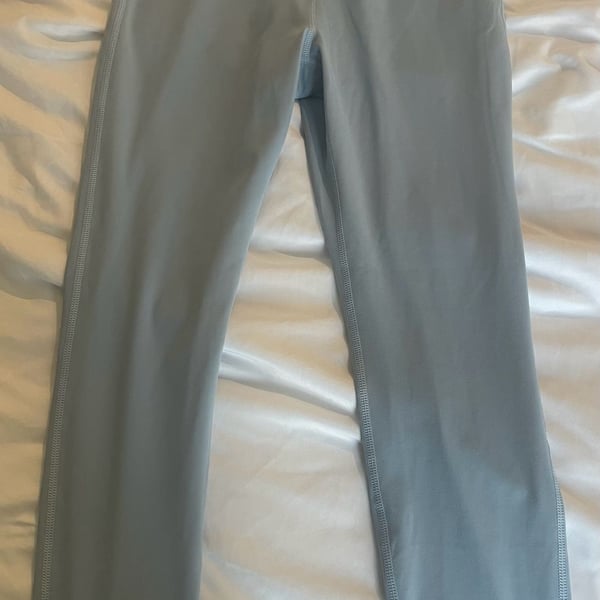 GB Leggings Size M Dusty Blue Drawstring Athletic Pants