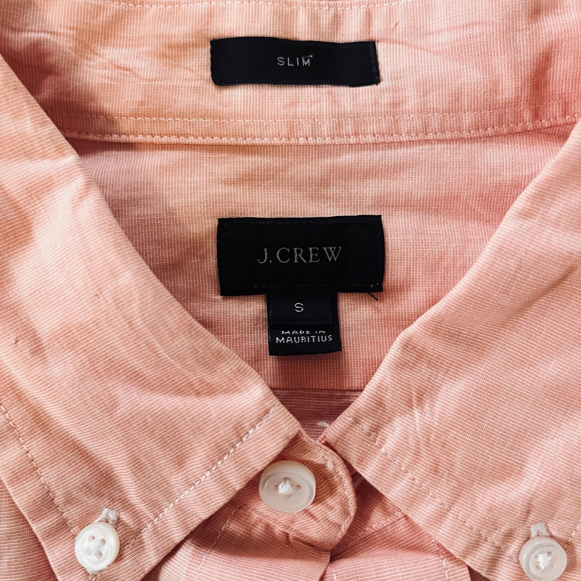 J. Crew Slim Fit Button Down Shirt Size S Orange Long Sleeve 2