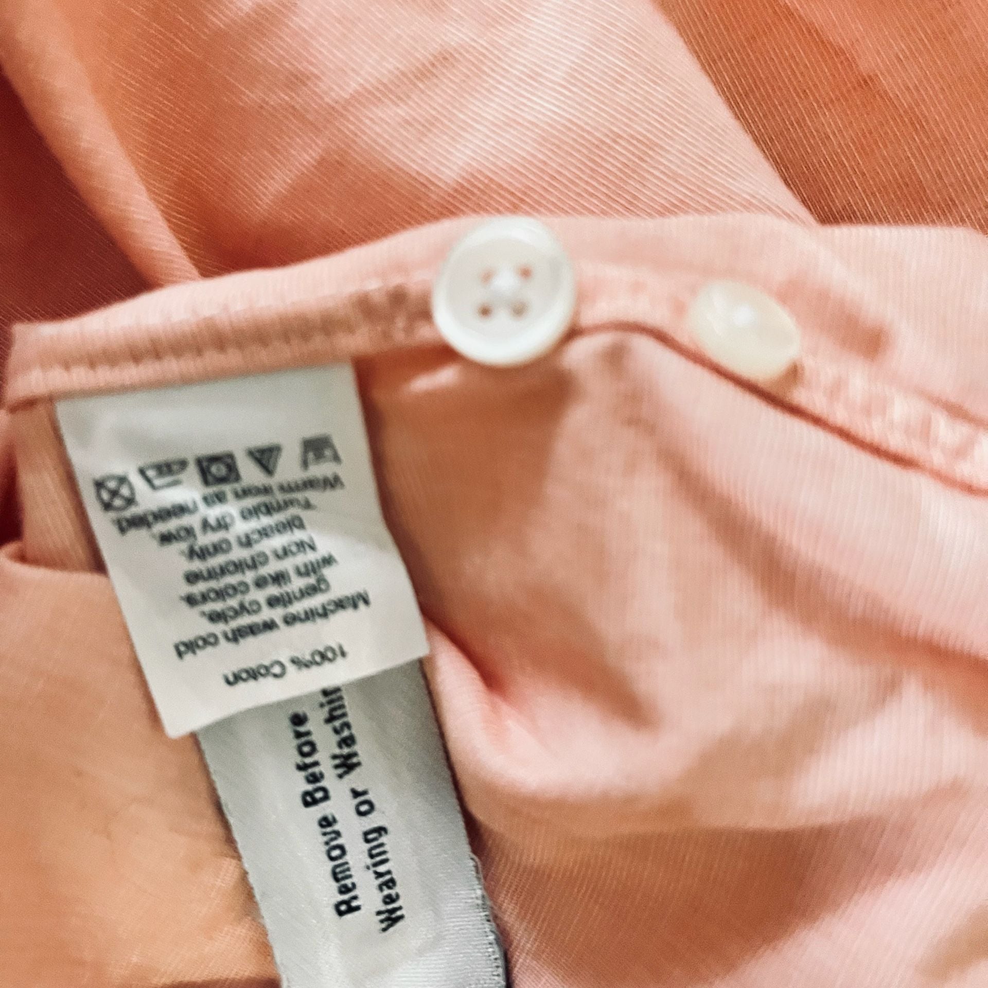 J. Crew Slim Fit Button Down Shirt Size S Orange Long Sleeve 3
