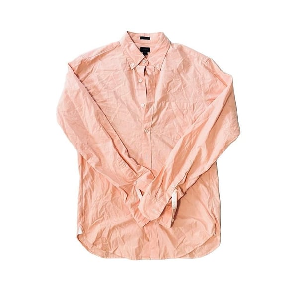 J. Crew Slim Fit Button Down Shirt Size S Orange Long Sleeve