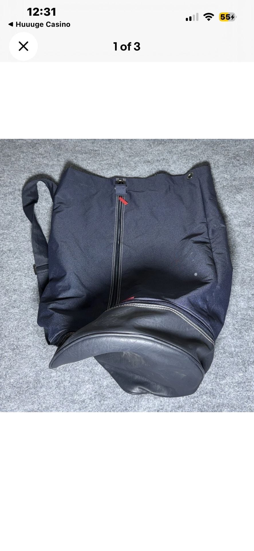 Christian Dior Fahrenheit Large Navy Canvas Duffle Bag 2