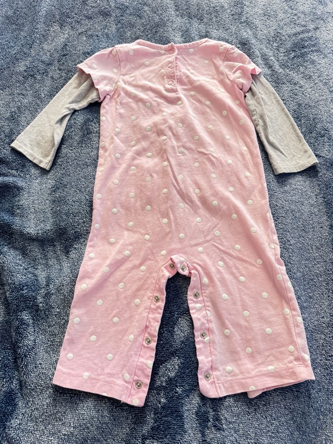 Carter's Cat Romper Size 18 Months Pink Polka Dot 4
