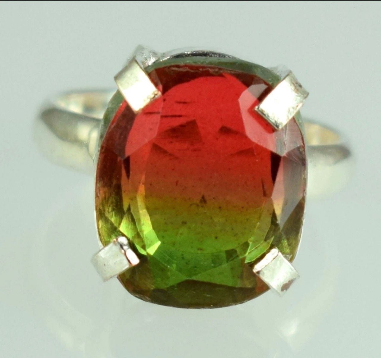 925 Sterling Silver Multi-Colored Hydro Quartz Ring 2
