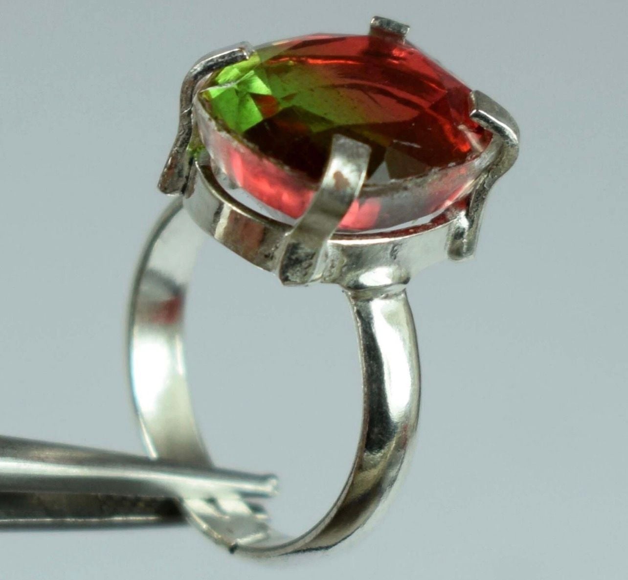 925 Sterling Silver Multi-Colored Hydro Quartz Ring 7