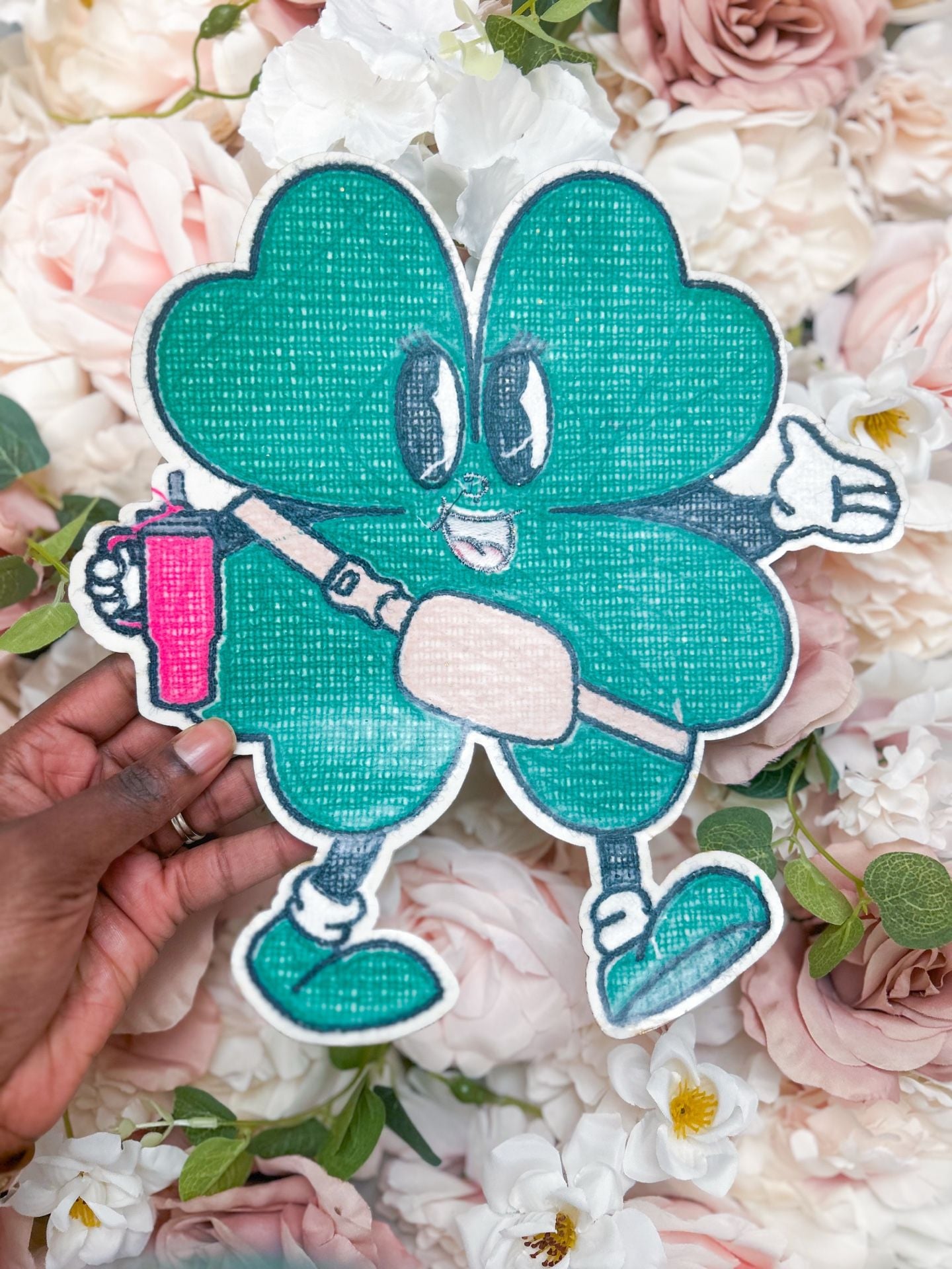 Shamrock Chenille Patch St Patricks Day Iron On 4