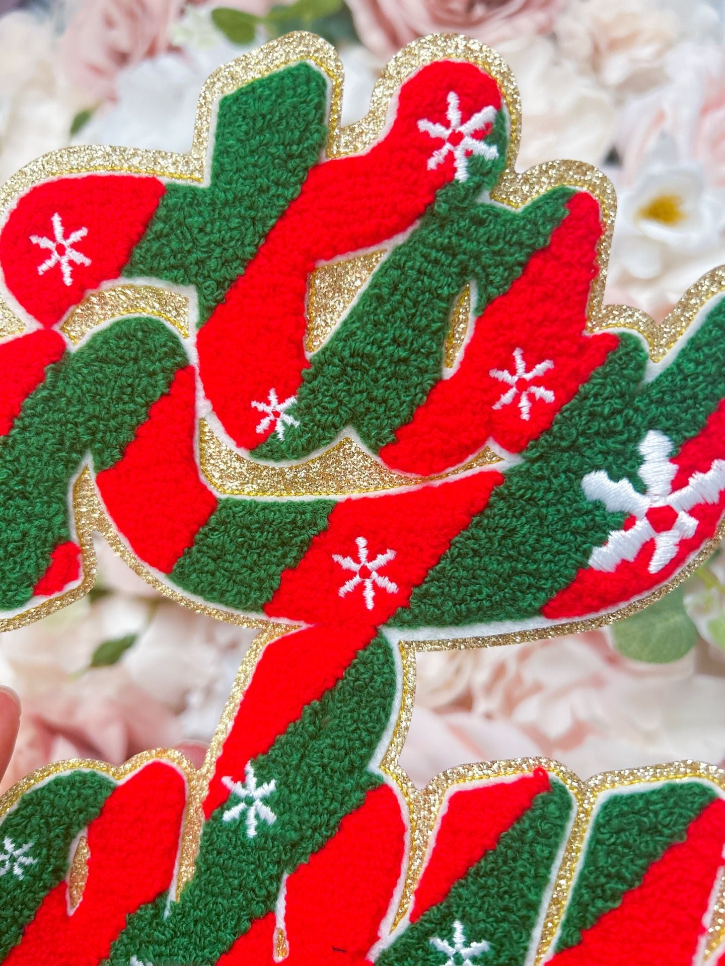 Santa Baby Chenille Iron On Patch Holiday Christmas 4
