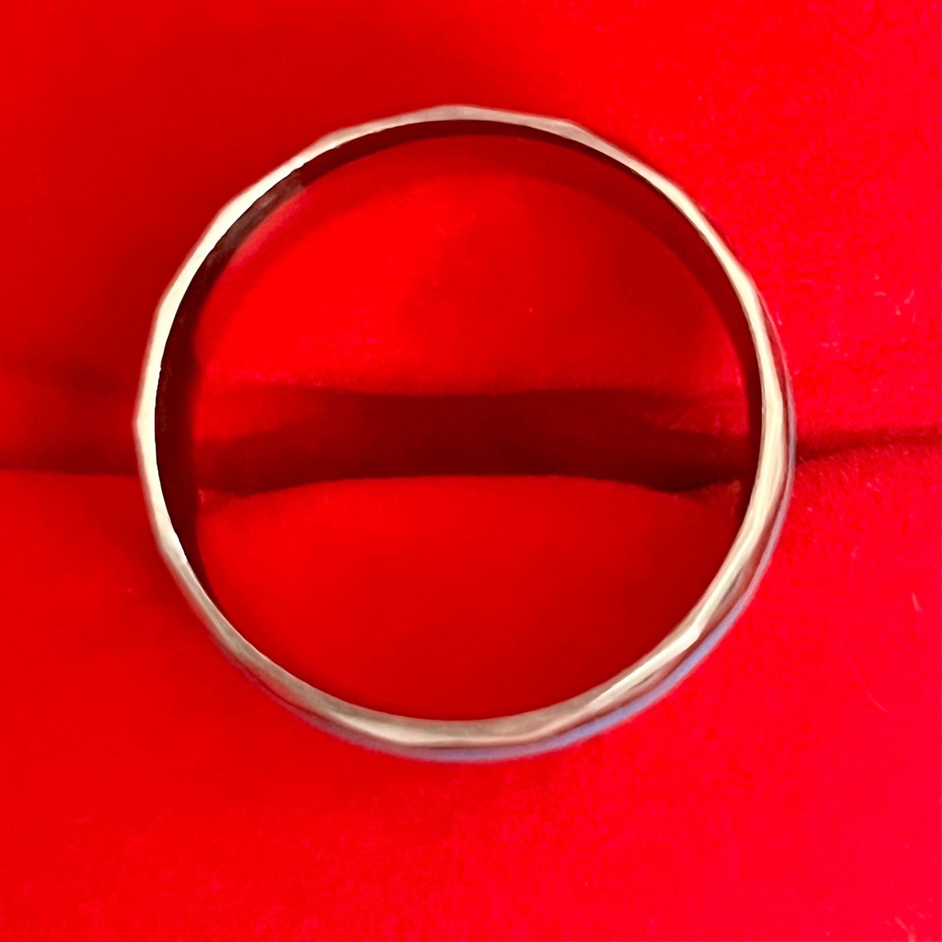 Tungsten Turquoise And Koa Wood Hammered 6mm Band Ring Size 12 7