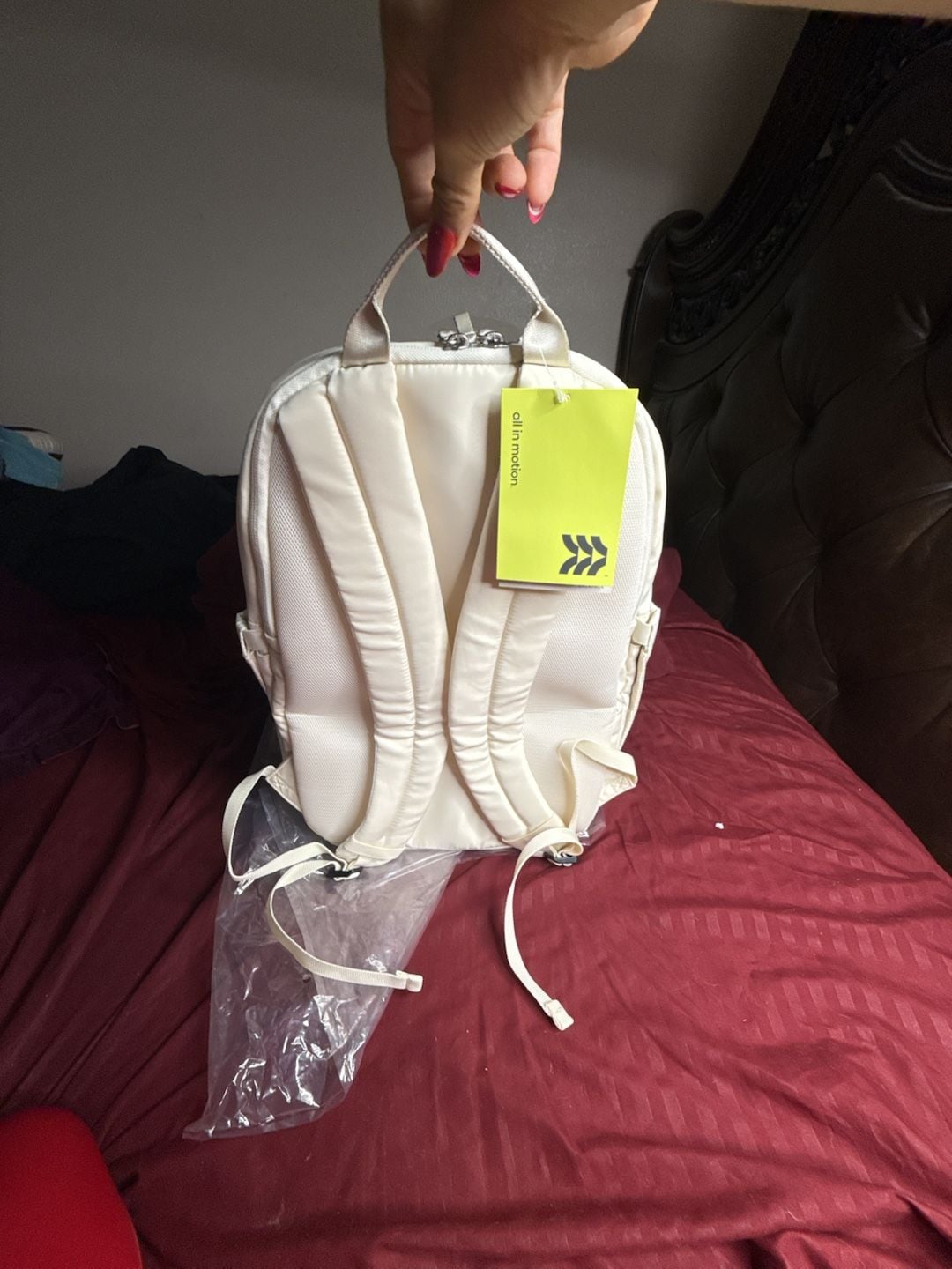 All in Motion Travel 15-Inch Laptop Backpack Ivory 5