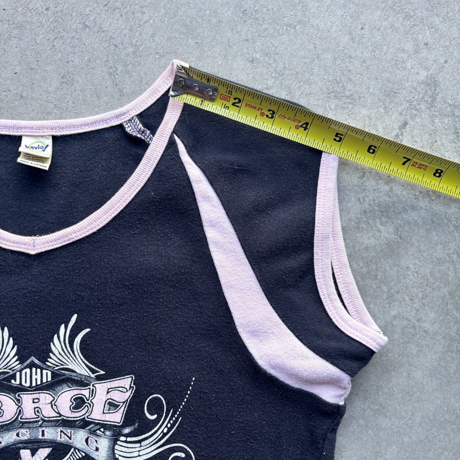 2000’s Y2K John Force Racing Tank Top Baby T-Shirt NHRA Size M 7