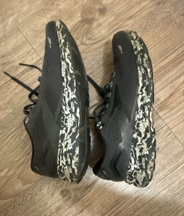 Brooks Ghost 15 Running Shoes Black White Camo Sole Men’s 8.5 4