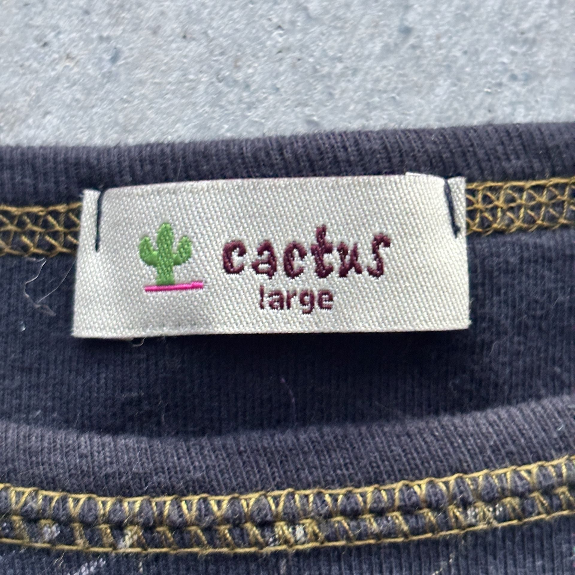 2000’s Vintage Y2K Wine Print Long Sleeve Shirt Cactus Size L 4