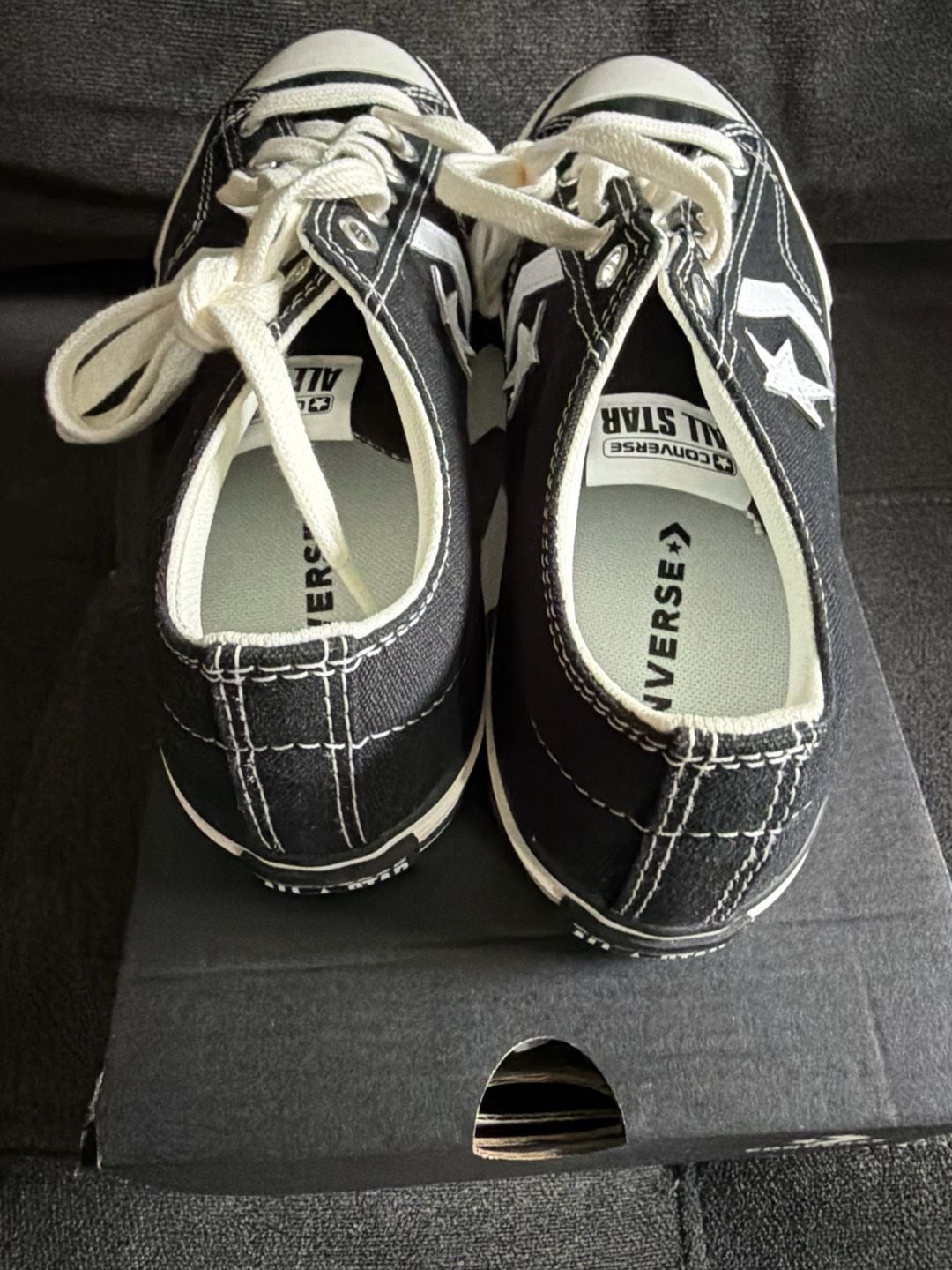 Converse Star Player 76 Size 4.5 Black White Canvas Sneakers 5