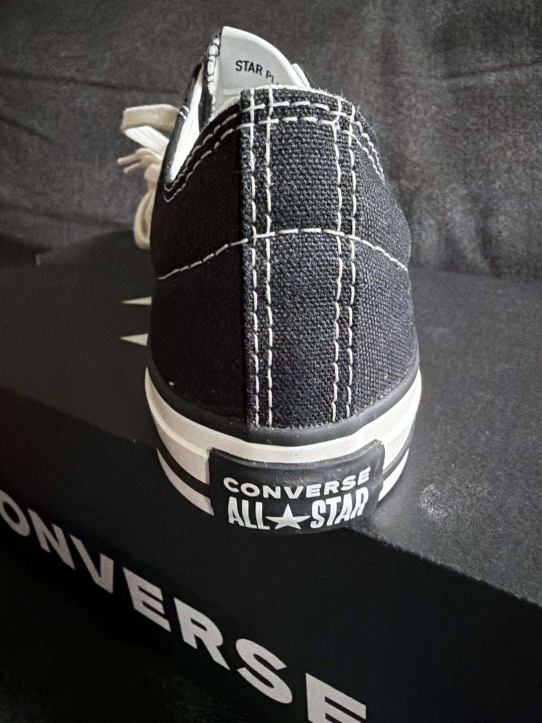 Converse Star Player 76 Size 4.5 Black White Canvas Sneakers 7