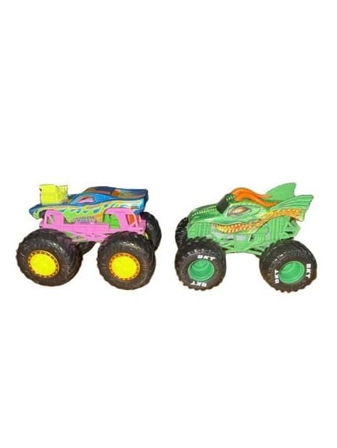 Hot Wheels Monster Jam 1.64 Lot of 2 Dragon and Diecast Blue Truck
1