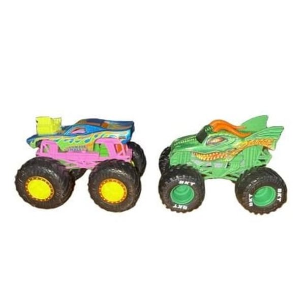 Hot Wheels Monster Jam 1.64 Lot of 2 Dragon and Diecast Blue Truck
