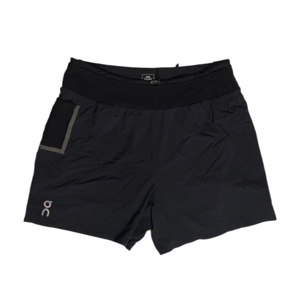Men’s On Cloud Two-Tone Split Running Shorts Dark Gray Front Seafoam Back XL