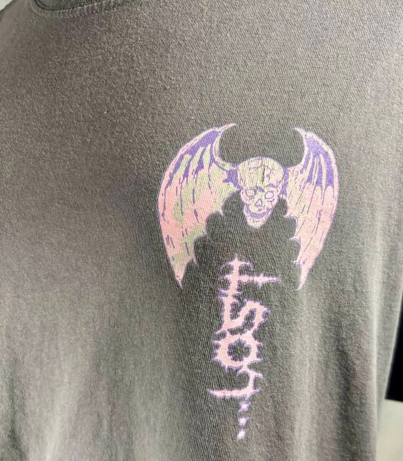 Lost Enterprises T-Shirt Size Large Dark Gray Skull Wing 3