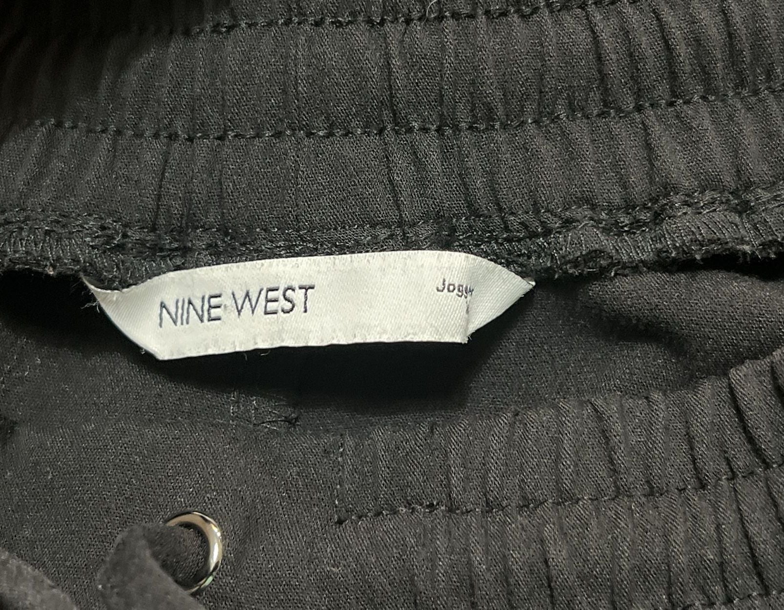 Nine West Drawstring Jogger Pants Size XL Black 4