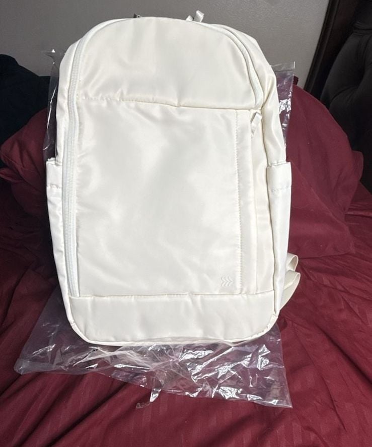 All in Motion Travel 15-Inch Laptop Backpack Ivory 2