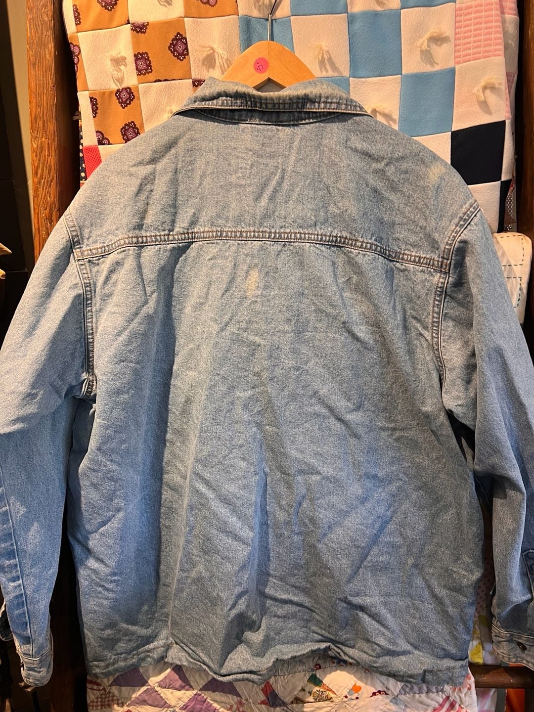 Duke Haband Denim Jacket Size L Southwestern Flannel Lined 4