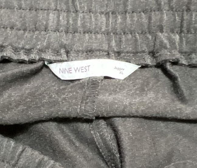 Nine West Jogger Size XL Gray Drawstring Pants 4