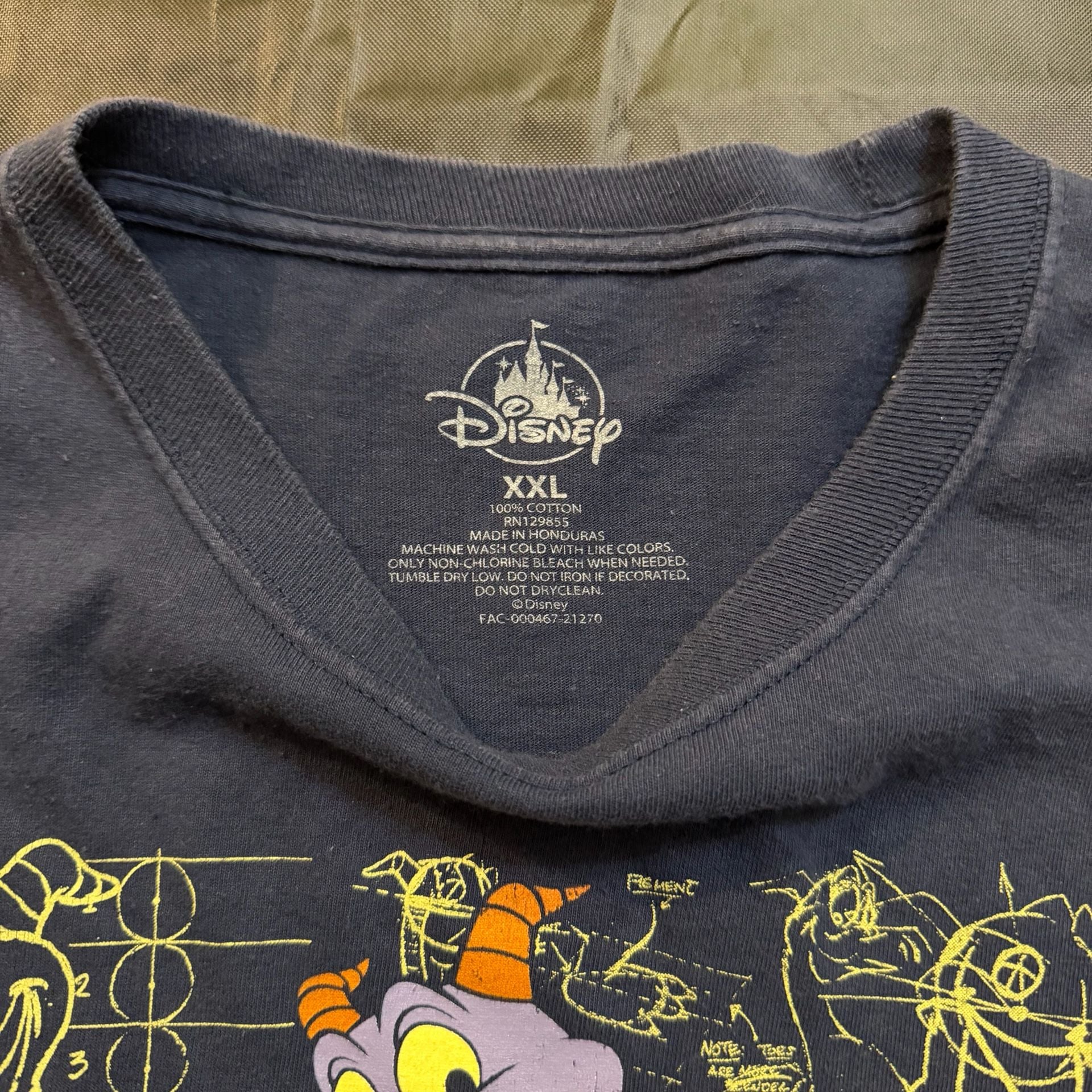 Disney EPCOT Figment Long Sleeve Graphic Shirt XXL Imagination 3