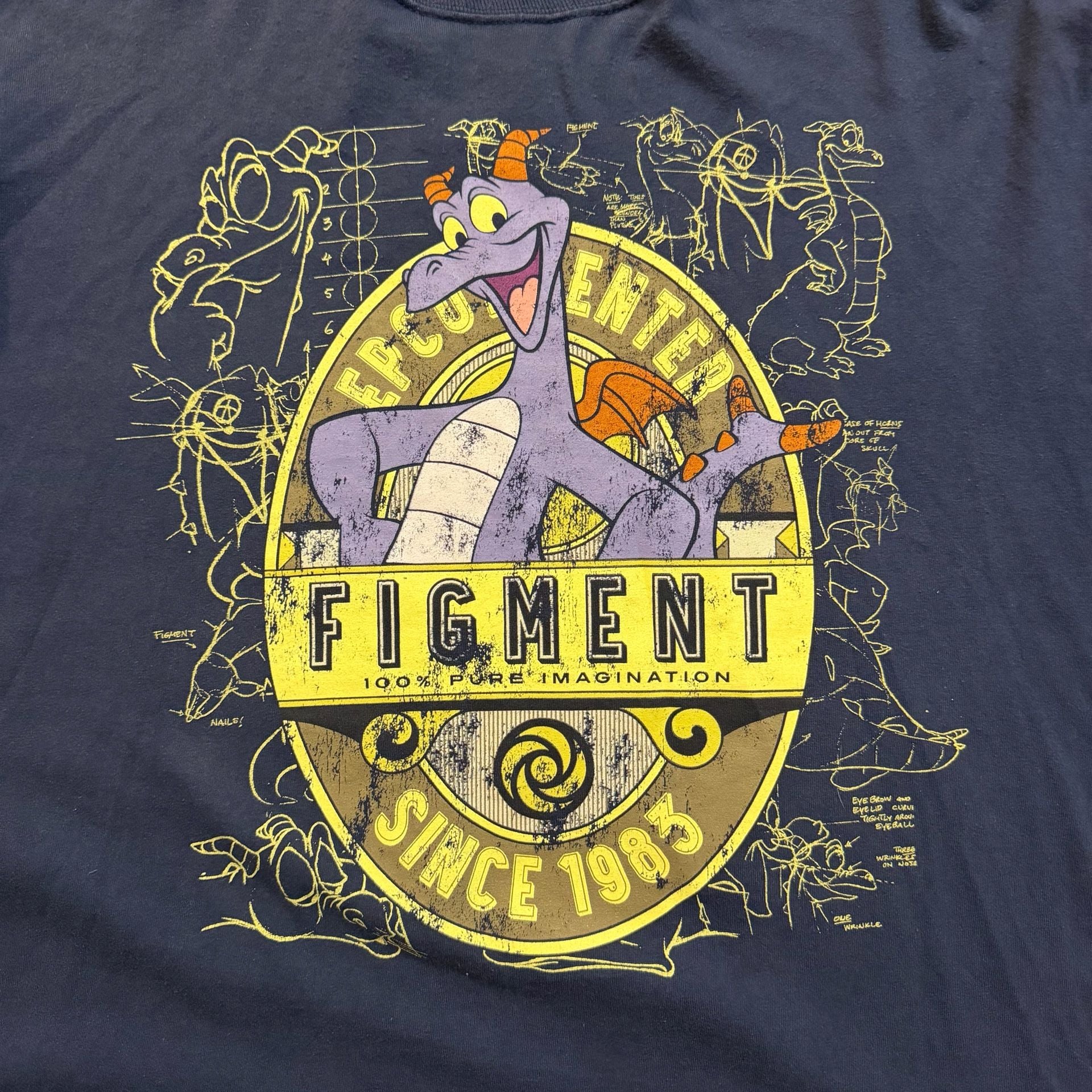 Disney EPCOT Figment Long Sleeve Graphic Shirt XXL Imagination 4
