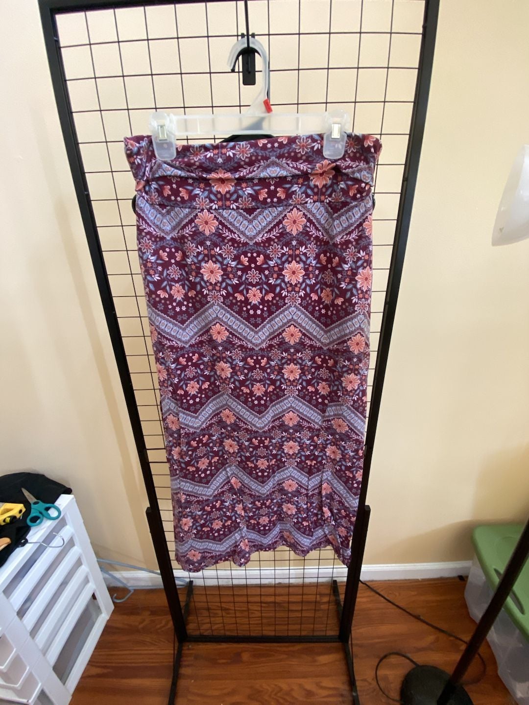 Joe B Maxi Skirt Size X-Large Floral Print Foldover Waist 2