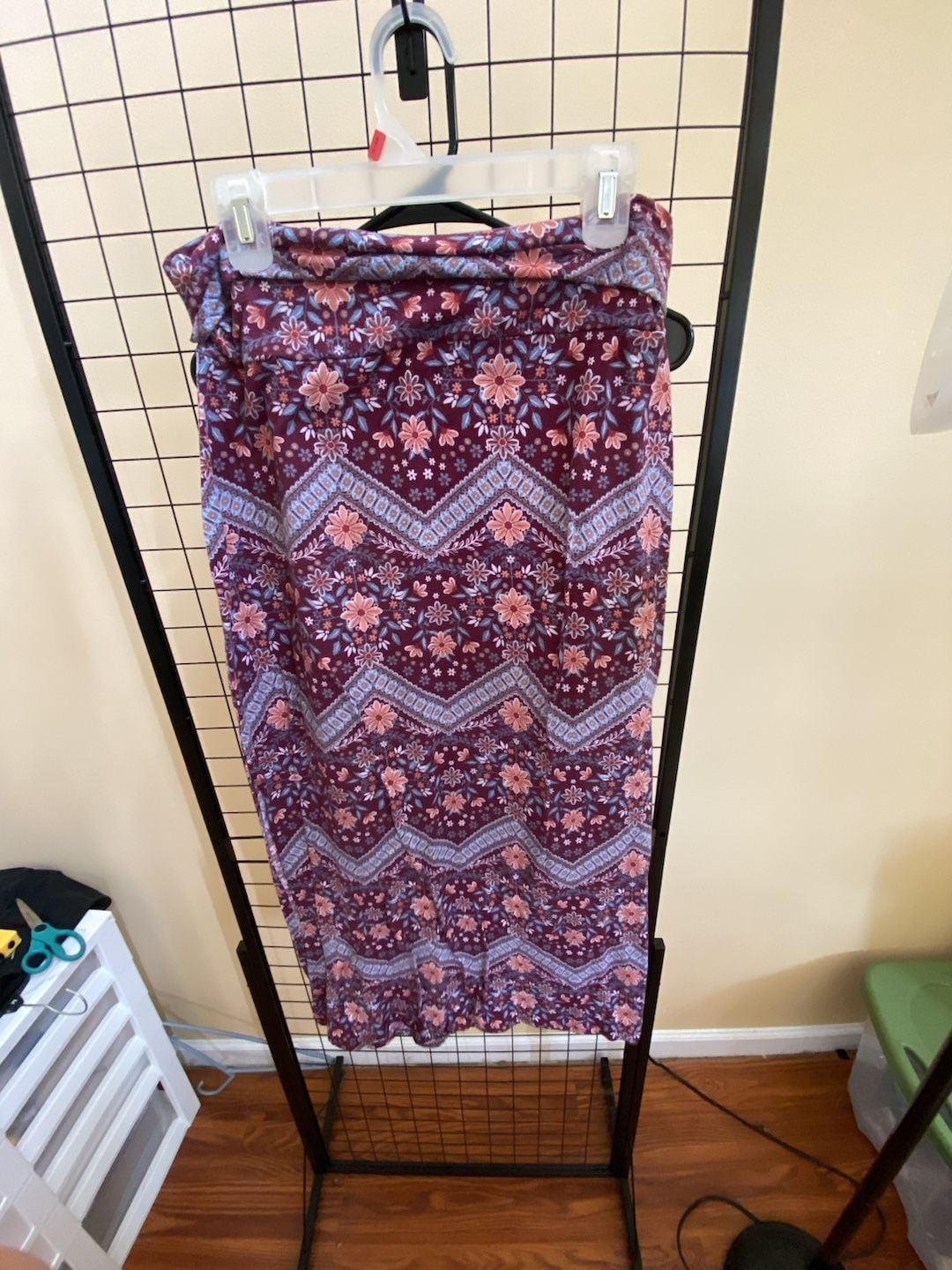 Joe B Maxi Skirt Size X-Large Floral Print Foldover Waist 7