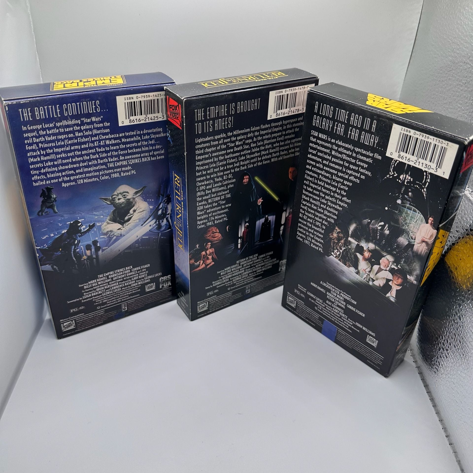 Star Wars Trilogy VHS Box Set 1992 Fox Video Original Trilogy Untested 9