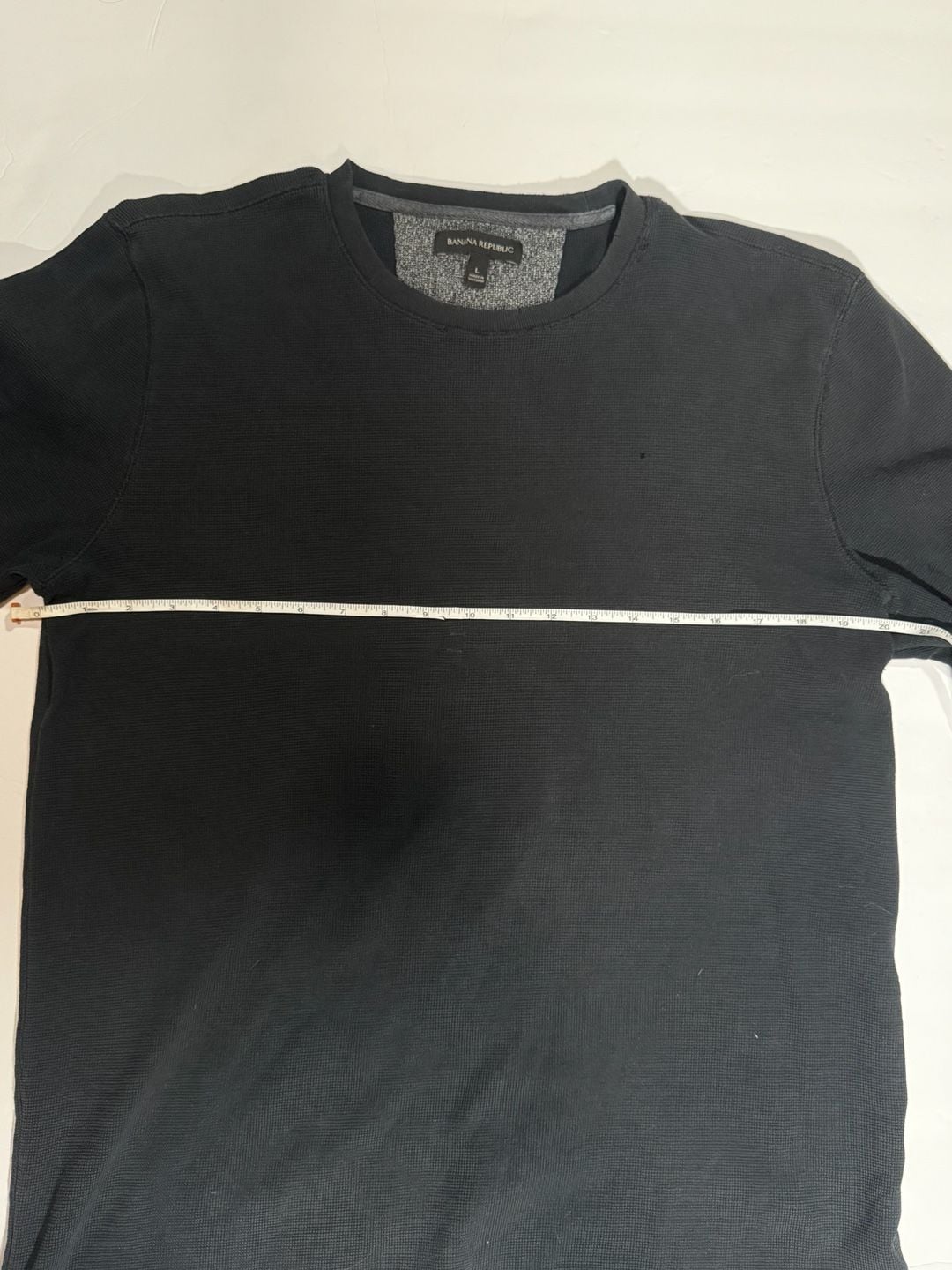 Banana Republic Thermal Long Sleeve Shirt Size L Black Cotton 7
