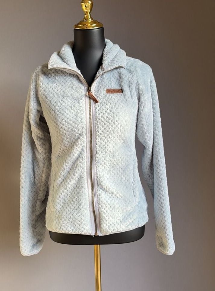 Columbia Fire Side II Sherpa Full Zip Jacket Size XS Light Blue 2