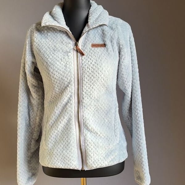 Columbia Fire Side II Sherpa Full Zip Jacket Size XS Light Blue