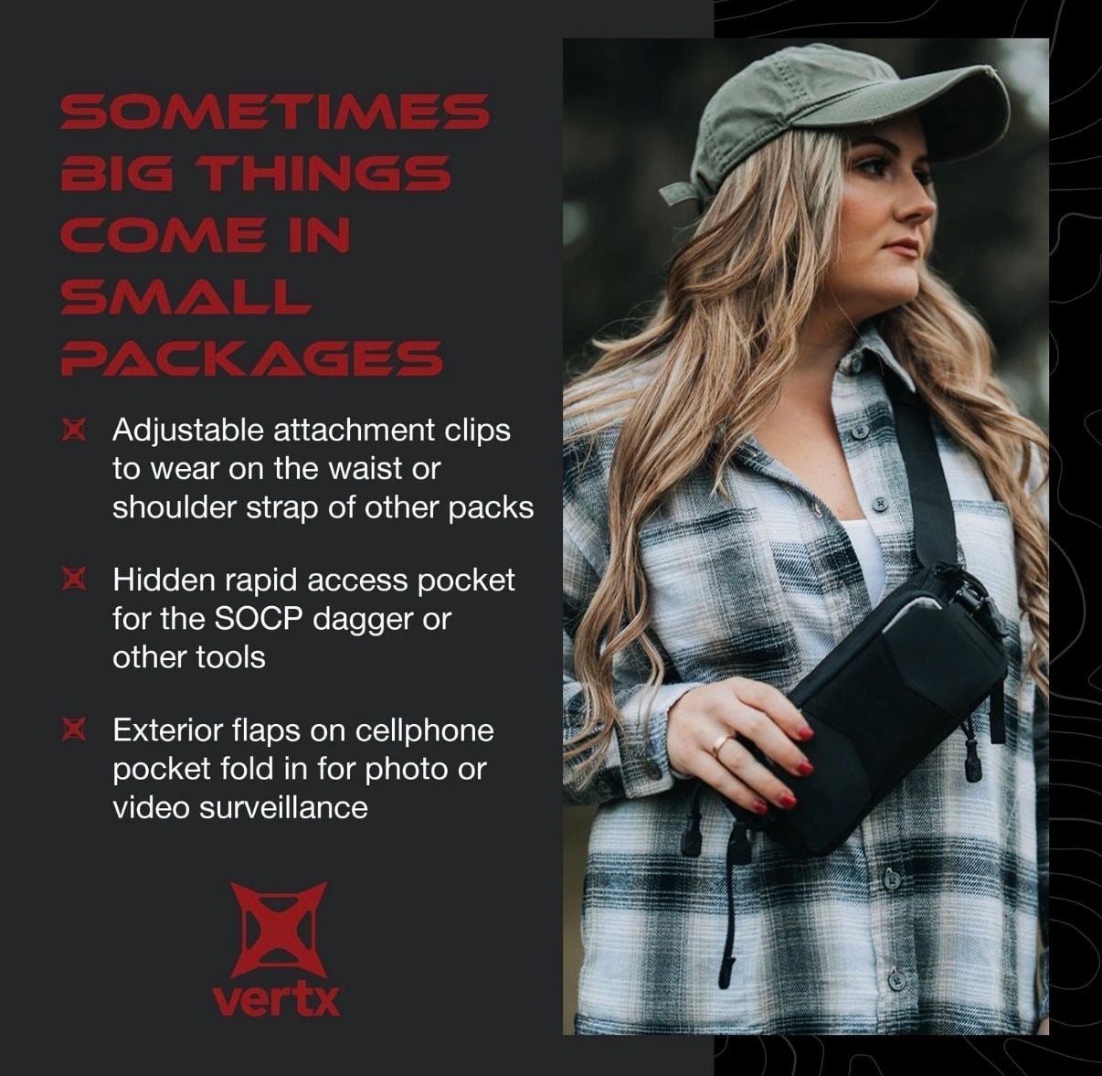 Vertx S.O.C.P. Sling Pack Tactical Crossbody Bag Black 5