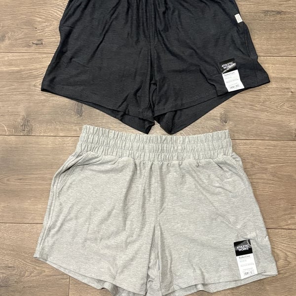 Lot of 2 NWT Athletic Works ButterCore Gym Short Size XS (0-2) 