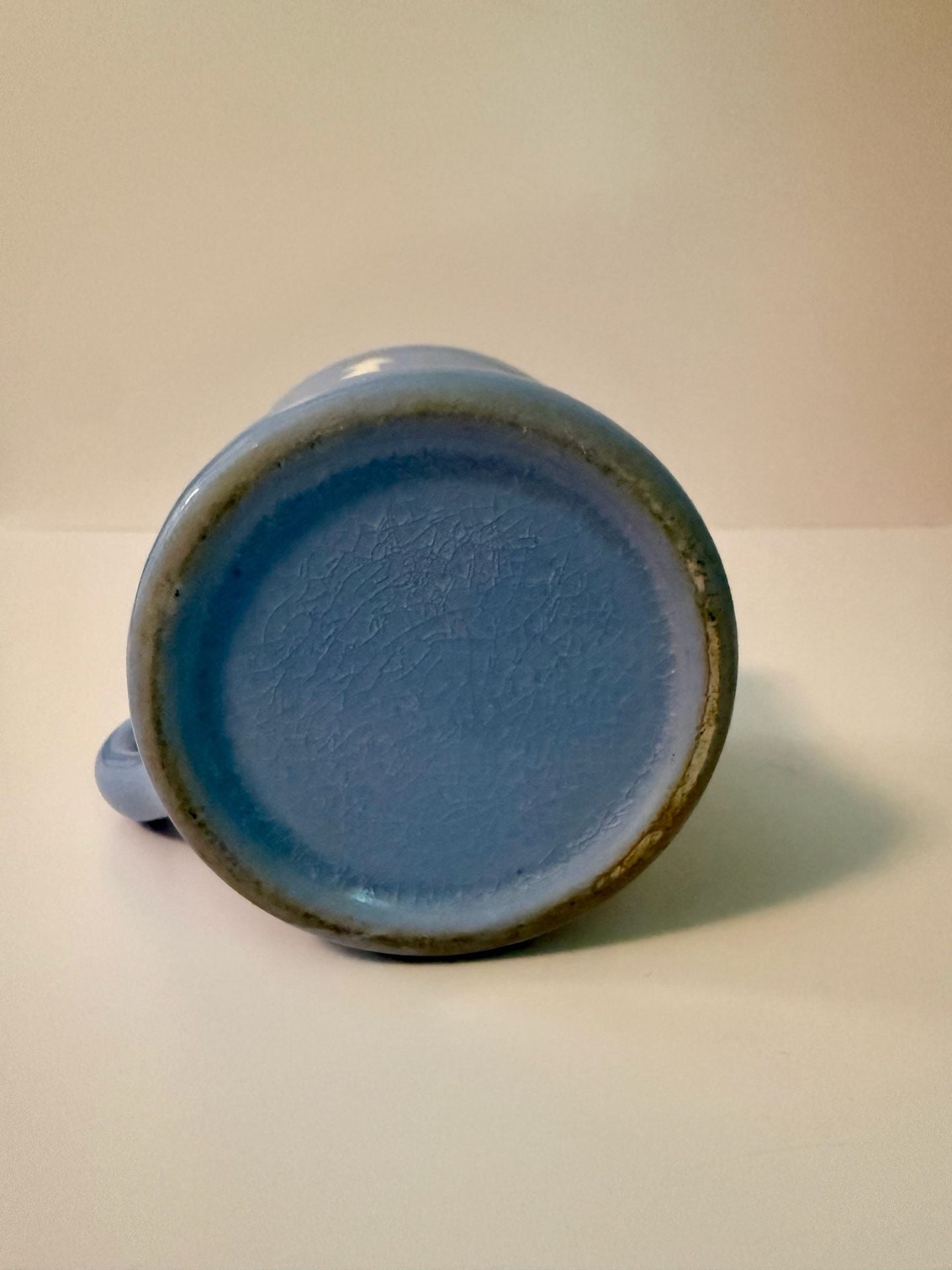 Harker Ware Pottery 1930’s/40’s Blue Mug Circus Soldier& Elephant 3