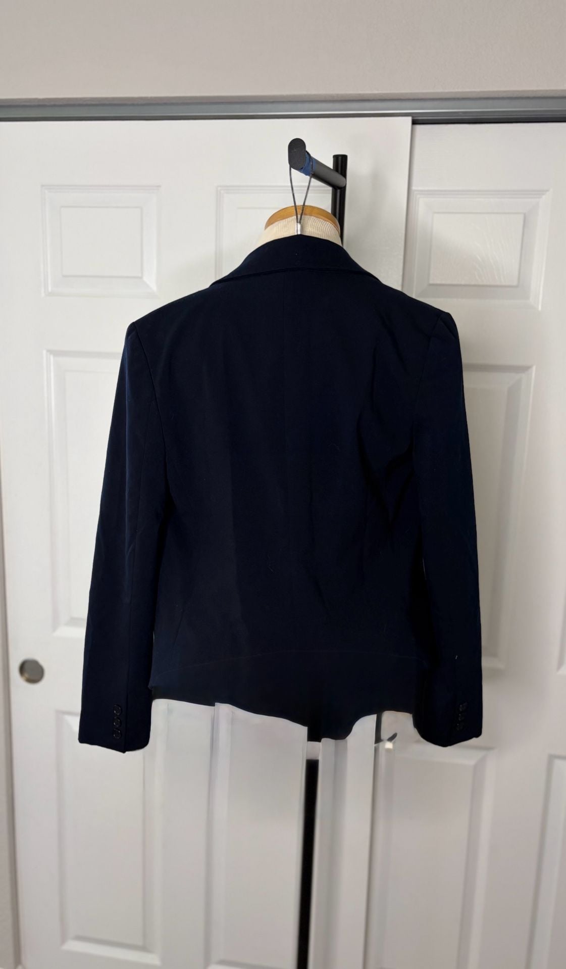 069-Forever 21 Double Breasted Blazer Size S Navy Blue Jacket 3