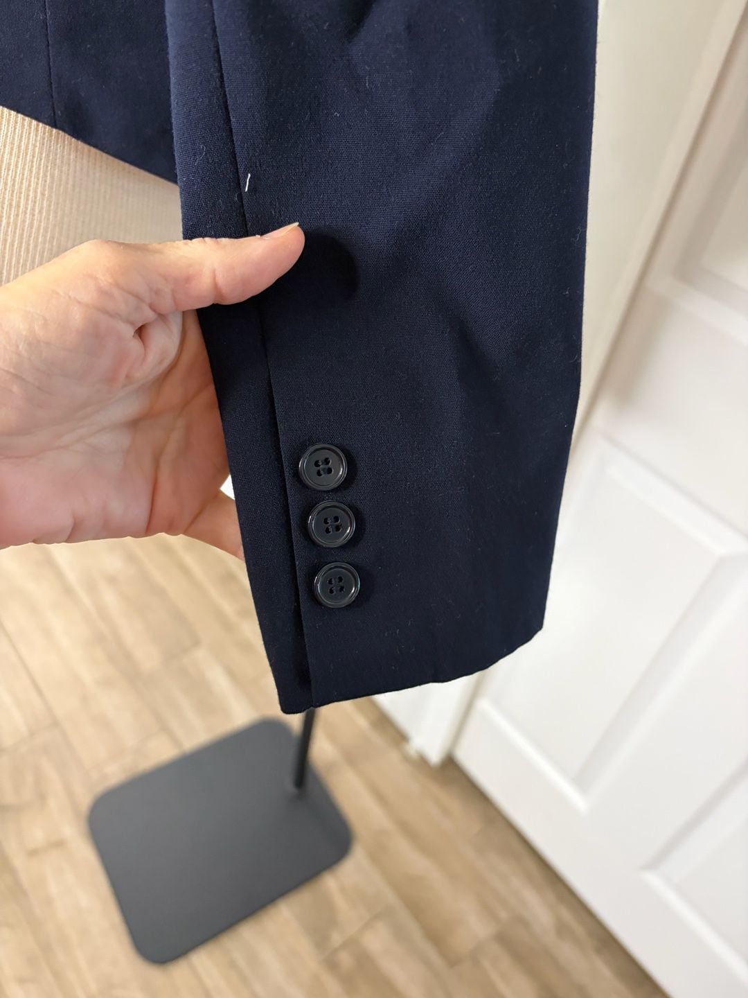 069-Forever 21 Double Breasted Blazer Size S Navy Blue Jacket 6