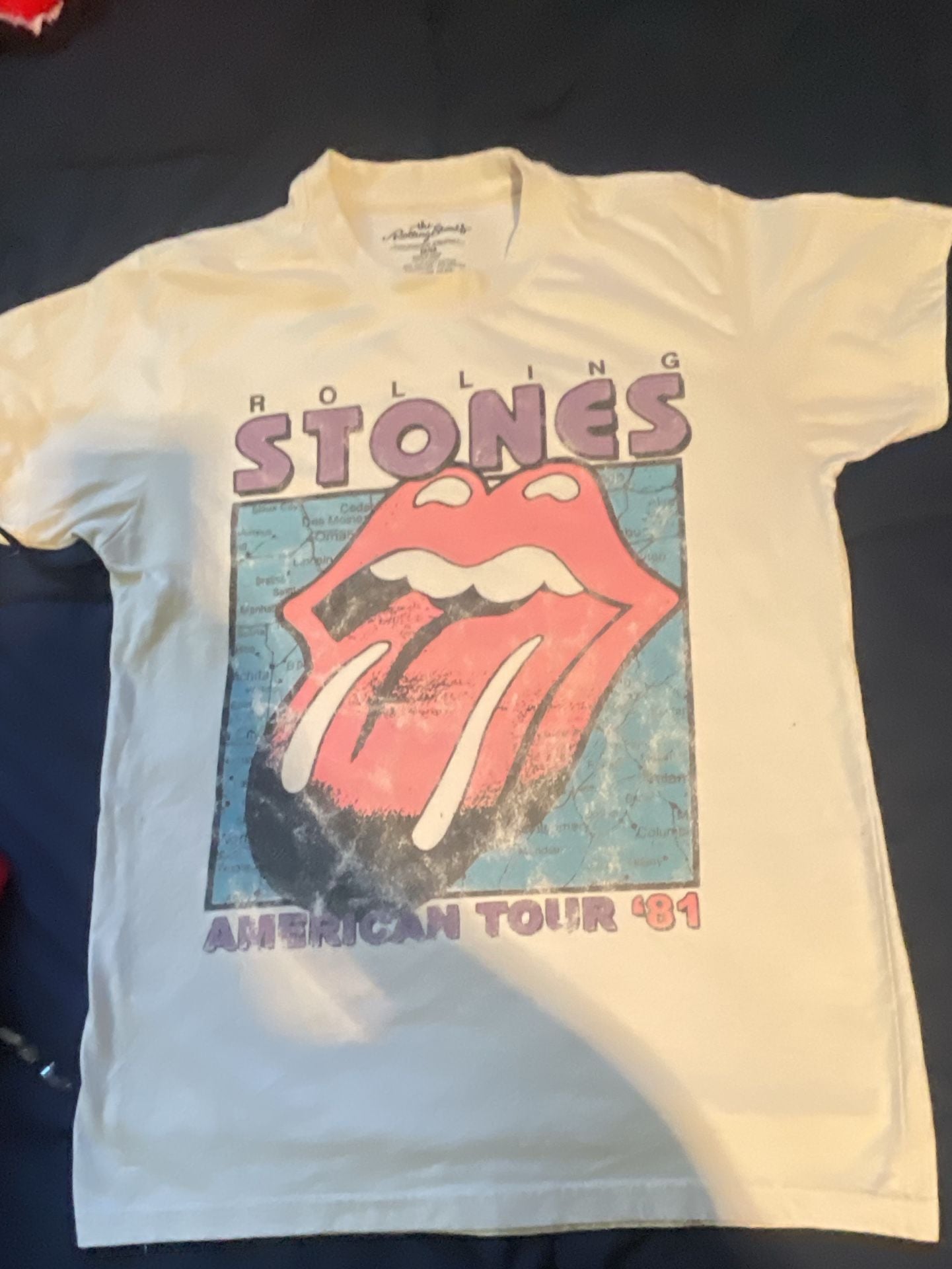 The Rolling Stones American Tour '81 T-Shirt Size M White 2