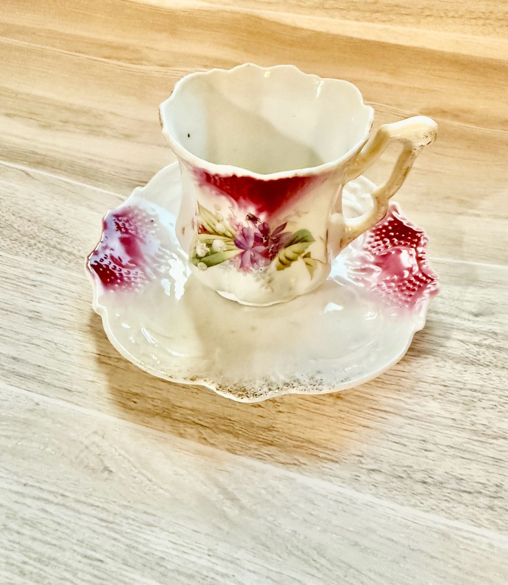 Vintage Floral Teacup And Saucer Set 2
