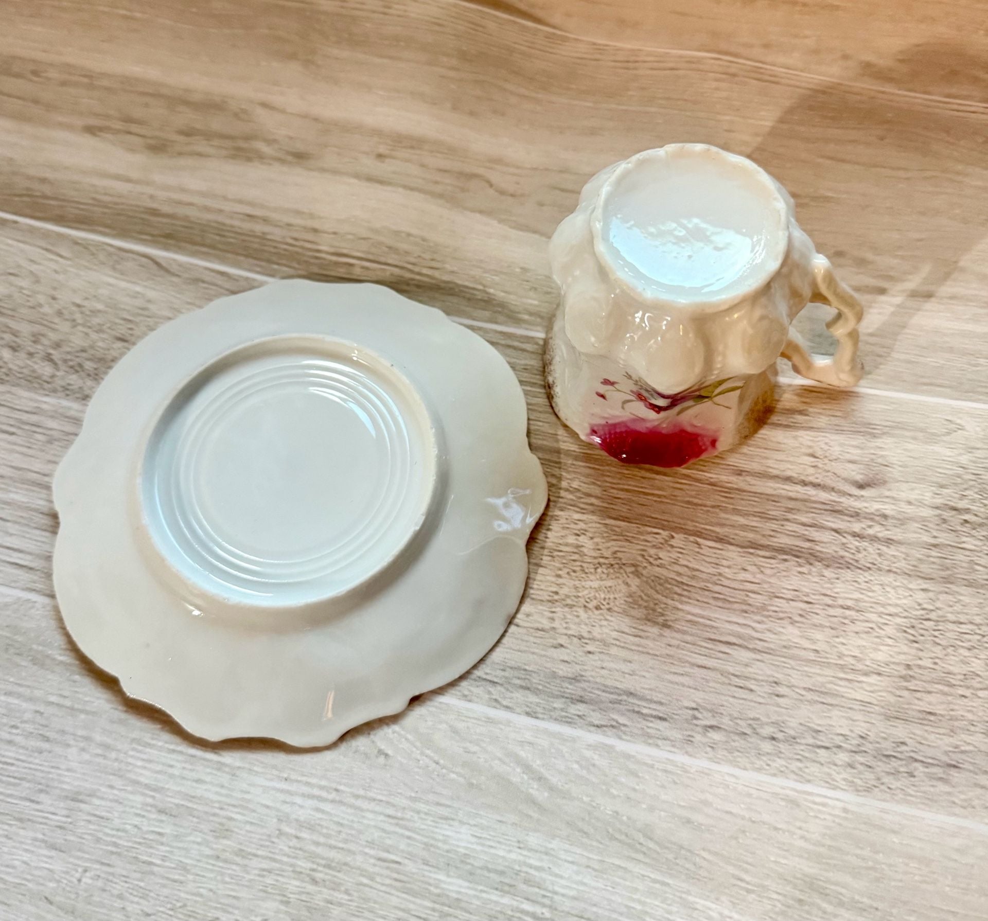 Vintage Floral Teacup And Saucer Set 4