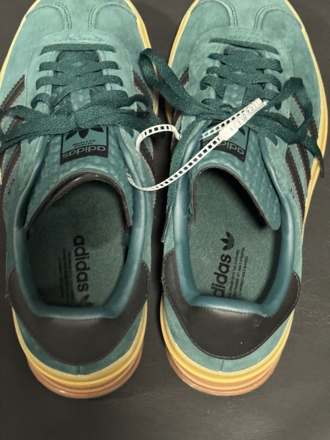 Adidas Gazelle Bold Pine Green JQ3583 Platform Sneakers Youth 6.5 8