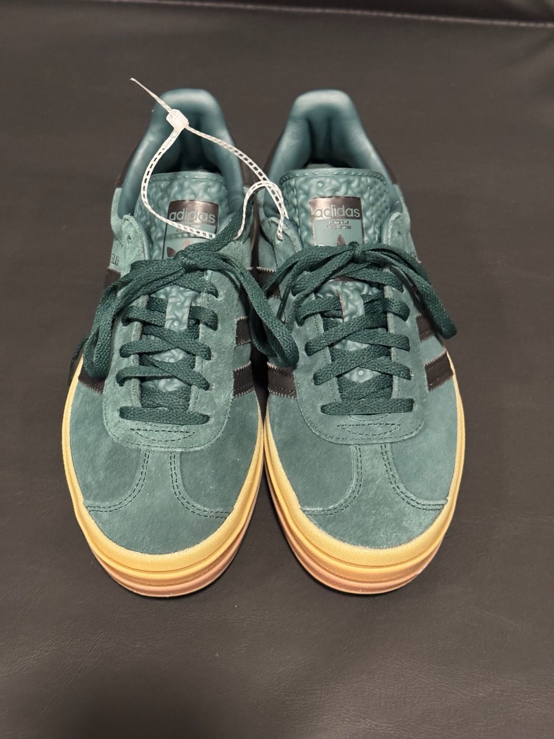 Adidas Gazelle Bold Pine Green JQ3583 Platform Sneakers Youth 6.5 9