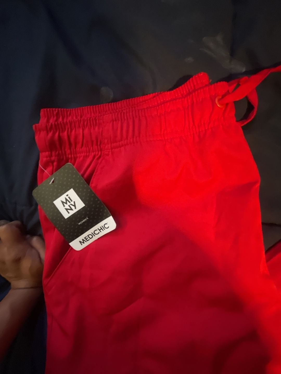 Medichic Scrub Pants Size L Red Moisture Wicking 4 Way Stretch Joggers 5