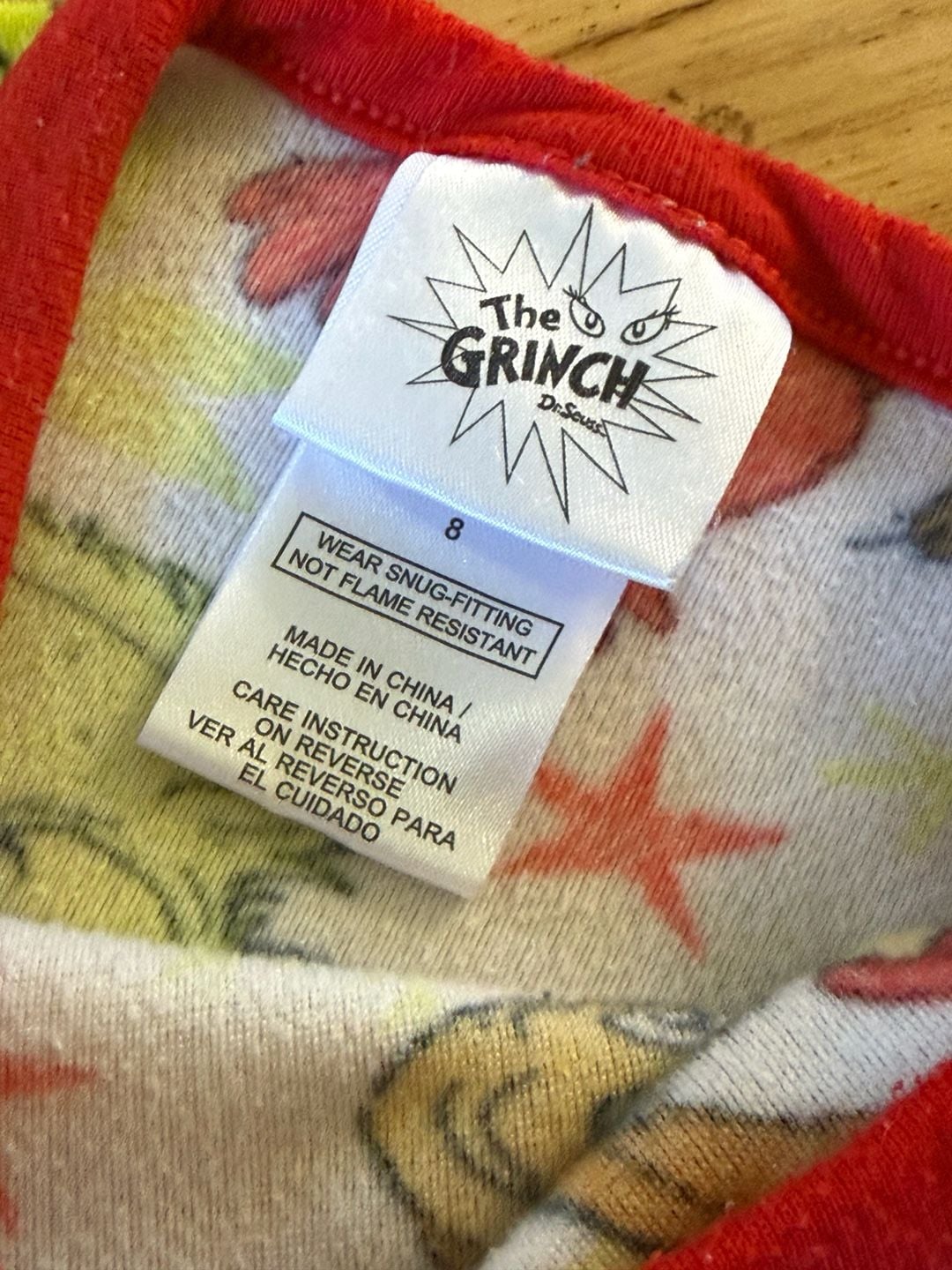 Dr. Seuss The Grinch Pajama Set Size 8 Christmas Holiday 3