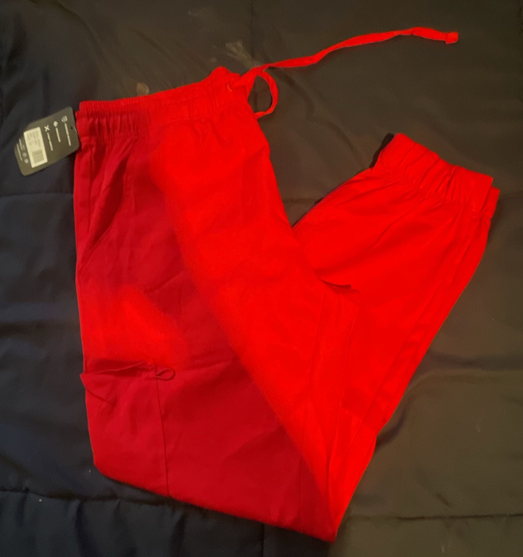 Medichic Scrub Pants Size L Red Moisture Wicking 4 Way Stretch Joggers 1