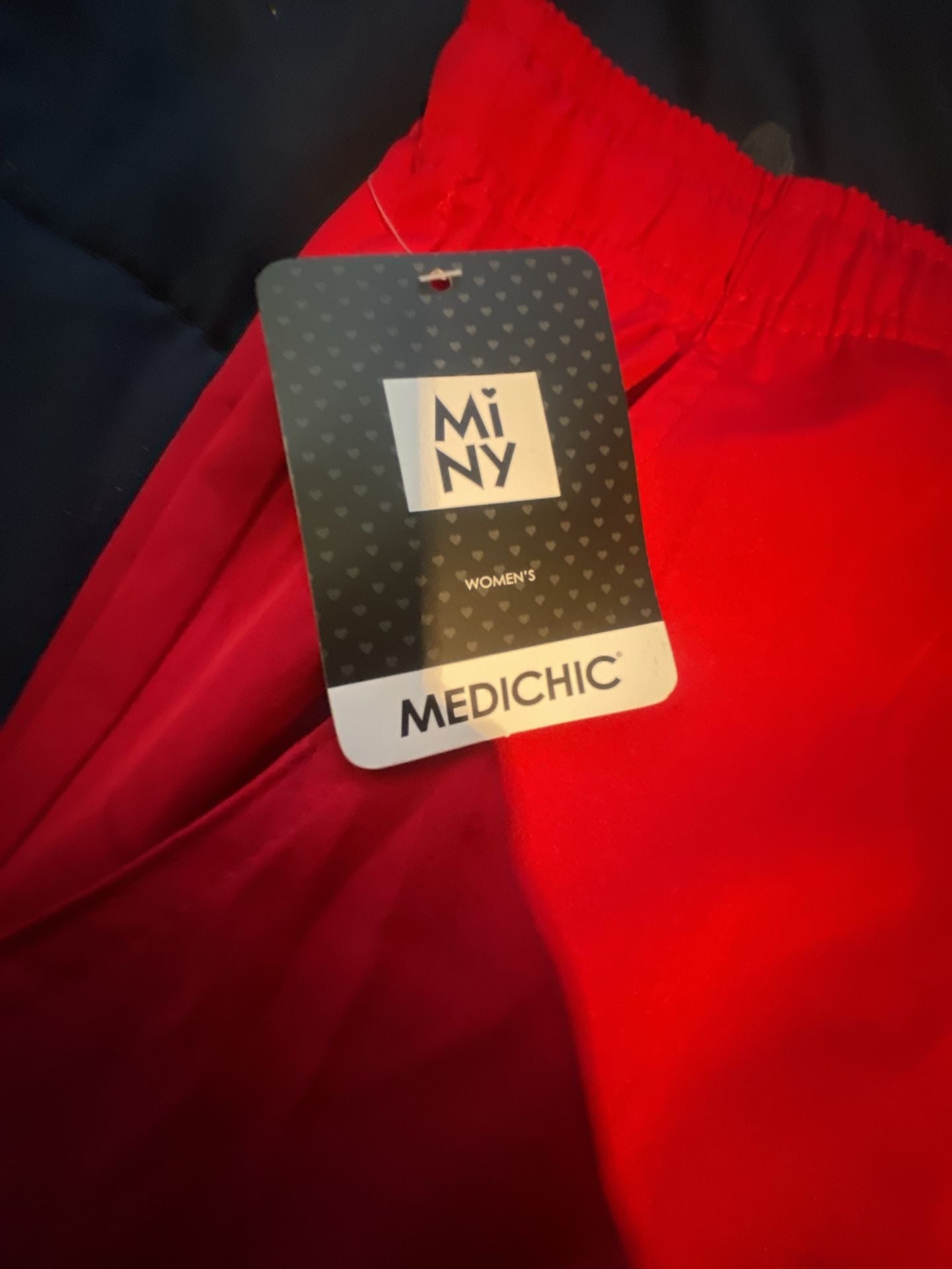 Medichic Scrub Pants Size L Red Moisture Wicking 4 Way Stretch Joggers 3