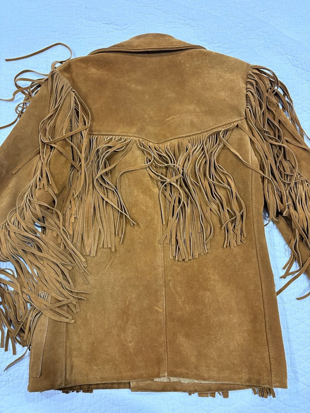 Vintage Schott NYC Suede Fringe Jacket Men’s 40 Brown Western Made in USA 9