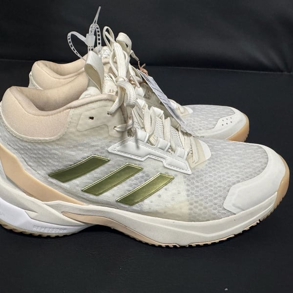 Adidas Crazyflight 6 Mid W Women’s Size 7 Off White Gold Metallic NEW